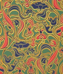 Diseño floral en espiral